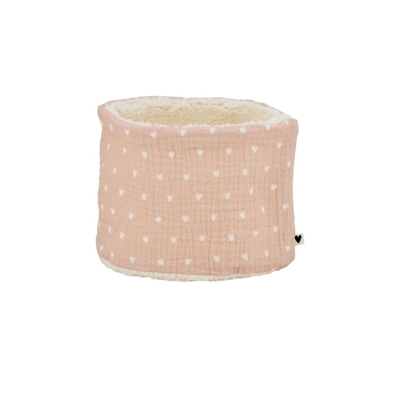 Tour de cou | Beige petits coeurs