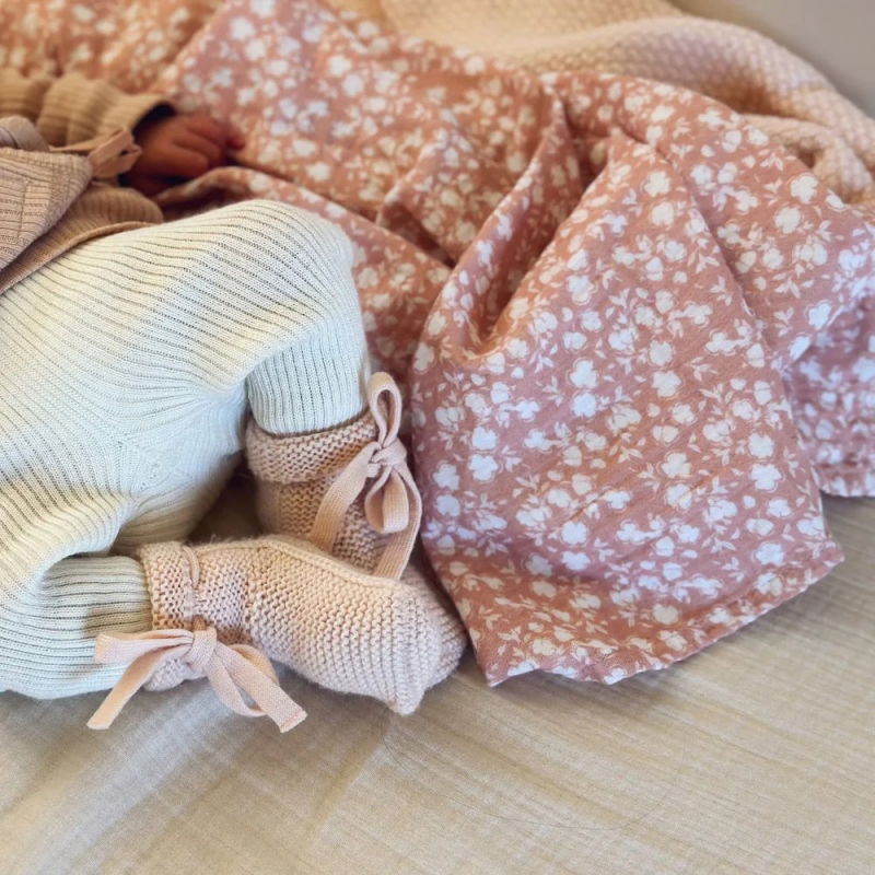 Couverture lange XXL | Bloom blush