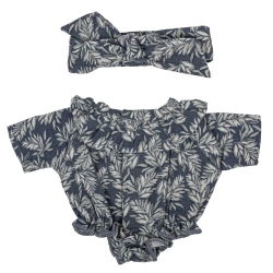 Barboteuse à manches poupée | Wild sage