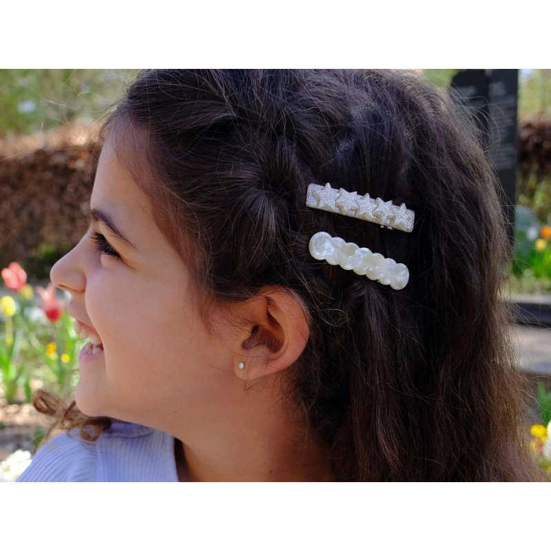 Barrette Curvy | Nacré