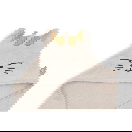 Cape de bain éponge 75x75cm | Charlie le chat - Jollein