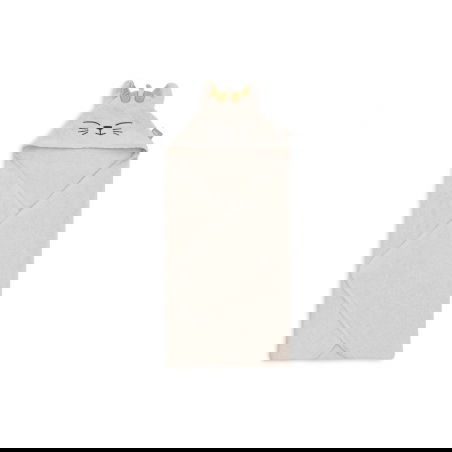 Cape de bain éponge 75x75cm | Charlie le chat - Jollein