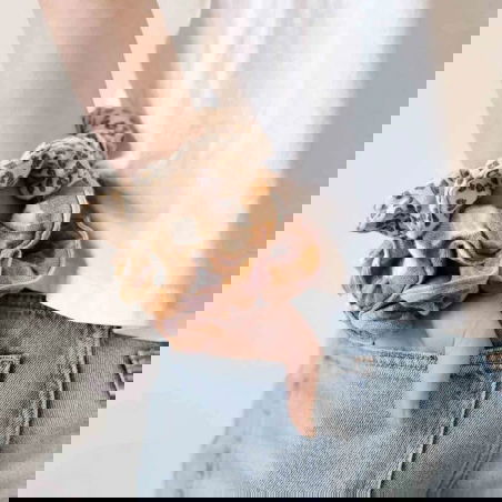 Chouchou | Vichy mauve / caramel - Rose in April