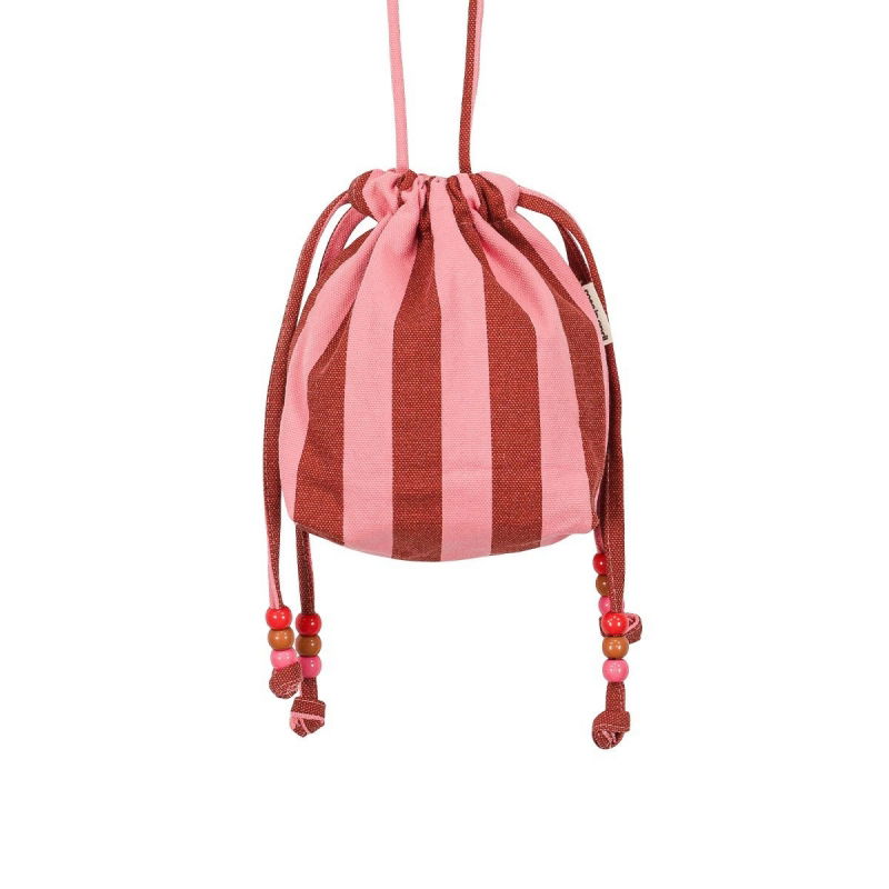 Mini sac Billie | Rayures brick/pink
