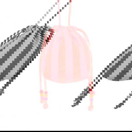 Mini sac Billie | Rayures brick/pink - Rose in April