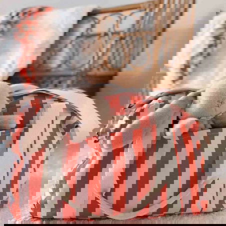 Sac Raphael | Rayures Candy/Rouge - Rose in April