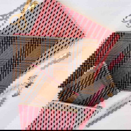 Pochette sofia | Tartan - Rose in April