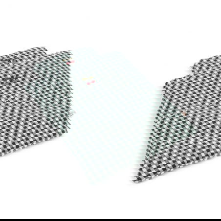 Parure de couffin pour poupée | Green check - Konges Slojd