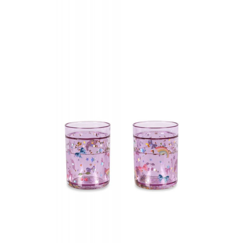 Lot de 2 verres à paillettes | Rainbow twinkle