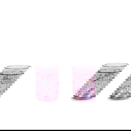 Lot de 2 verres à paillettes | Rainbow twinkle - Konges Slojd