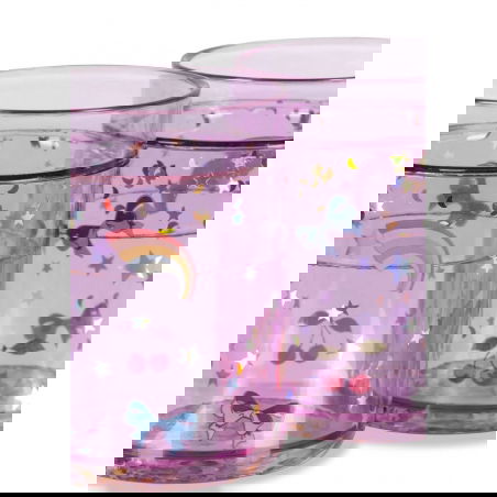 Lot de 2 verres à paillettes | Rainbow twinkle - Konges Slojd
