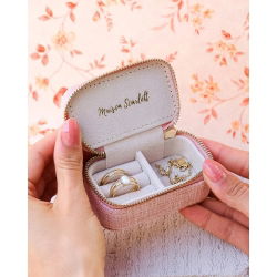 Mini boîte à bijoux de voyage | Rose