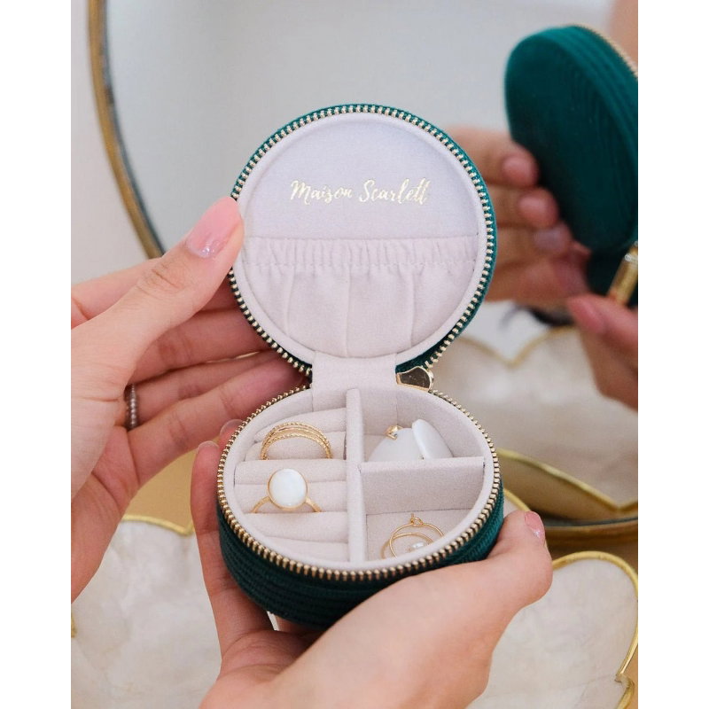 Boîte à bijoux de voyage | Vert