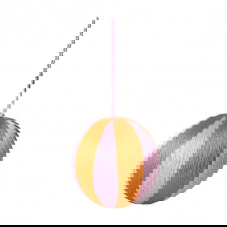 Boule de Noël | Rayures rose et orange - Rice