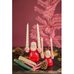 Grand Père Noël Céramique Bougeoir | Rouge