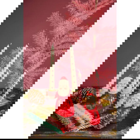 Grand Père Noël Céramique Bougeoir | Rouge - Rice