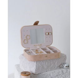 Boîte à bijoux velours | Beige