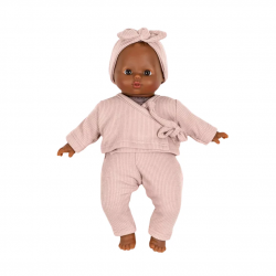 Babies - Ensemble cache coeur avec headband | Rose