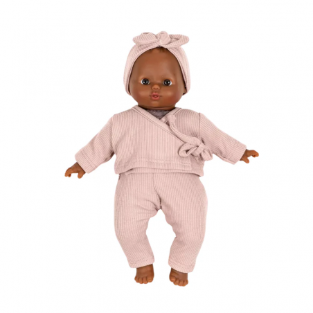 Babies - Ensemble cache coeur avec headband | Rose - Minikane