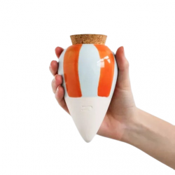 Olla | Rayé orange et bleu