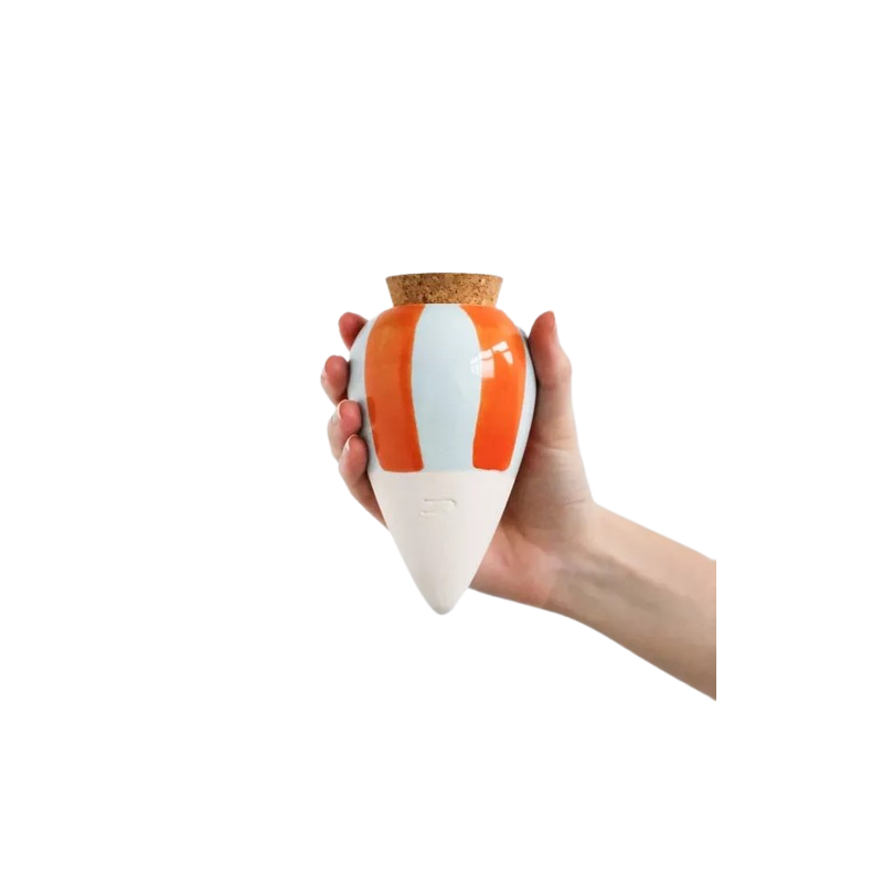 Olla | Rayé orange et bleu