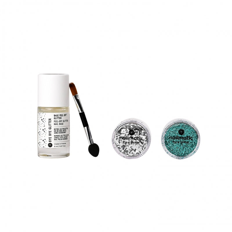 Coffret pure glitter | Argent et turquoise