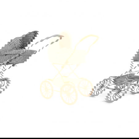 Poussette landau poupée | Green check - Konges Slojd