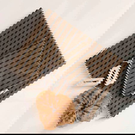 Porte monnaie | Rayures tennis olive - Rose in April