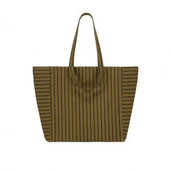 Sac Cabas Elisa | Rayures tennis olive