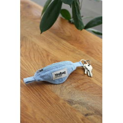 Porte-clés sac banane | Côme denim bleu