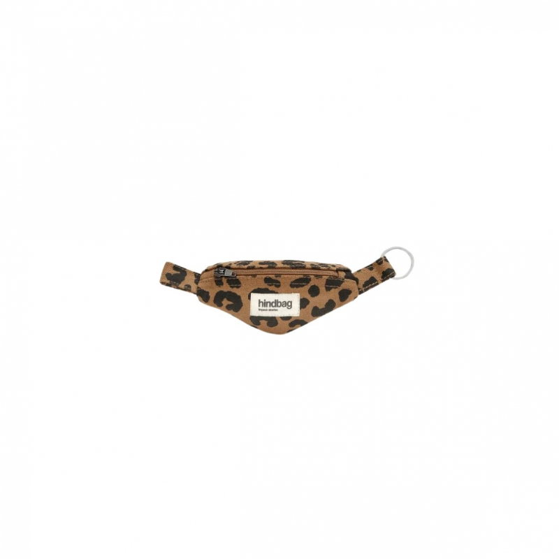 Porte-clés sac banane | Côme Léopard cannelle