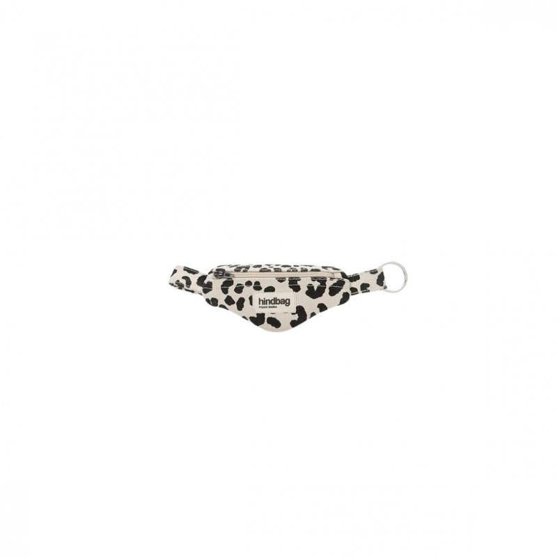 Porte-clés sac banane | Côme Léopard écru