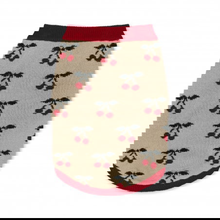 Gilet pour chien en tricot cerise - Konges Slojd