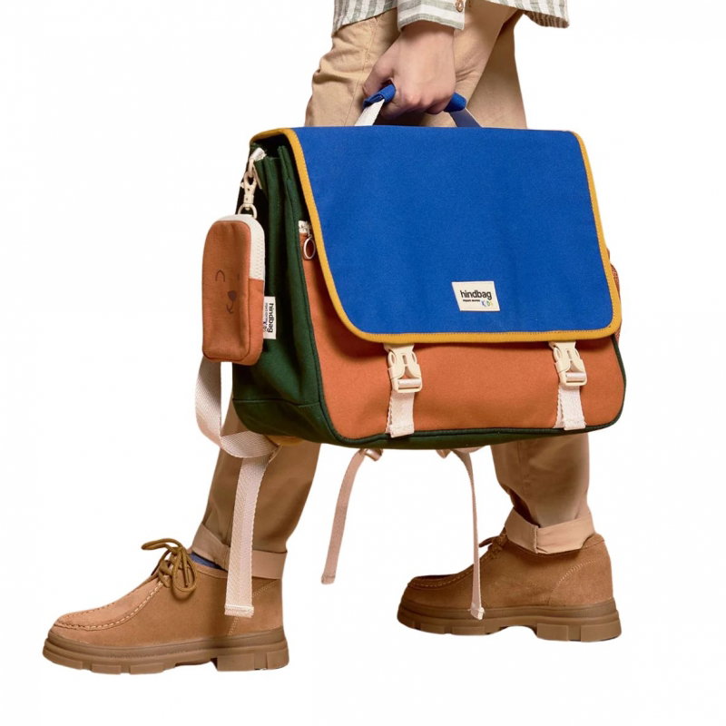 Cartable Léo Tricolore | Bleu électrique