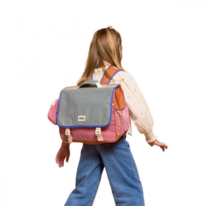 Cartable Léo Tricolore | Sauge