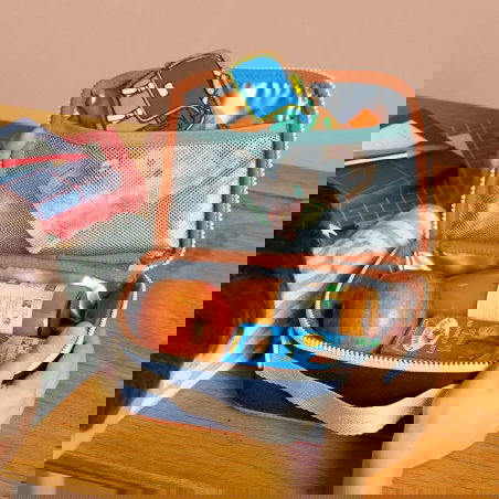 Lunchbag enfant Elsa Tricolore | Sauge - Hindbag