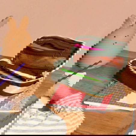 Trousse Max Tricolore | Bleu électrique - Hindbag