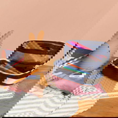 Trousse Max Tricolore | Sauge - Hindbag