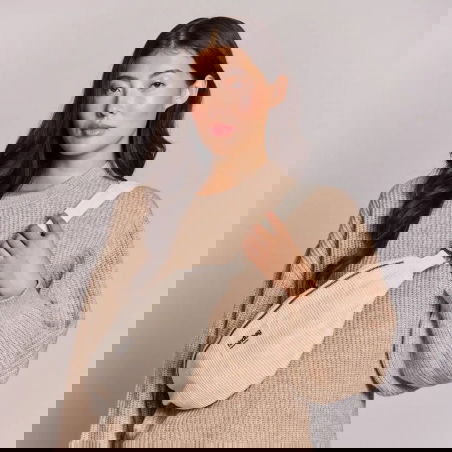 Sac banane Sasha | Velours beige - Hindbag