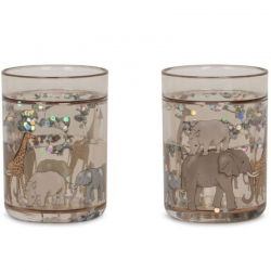 Lot de 2 verres à paillettes | Safari