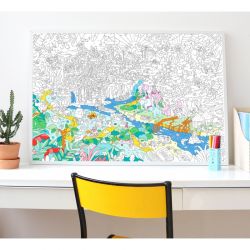 Poster à colorier Jungle
