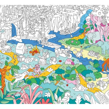 Poster à colorier Jungle Poster à colorier Jungle