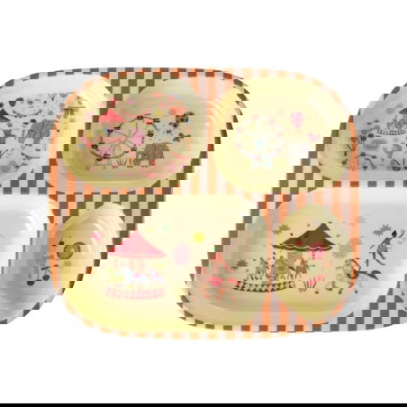 Assiette en mélamine fête forraine | Rose - Rice