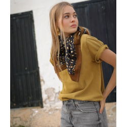 Foulard Grand format | Léopard Navy