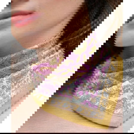 Foulard Petit format | Mina Violette Pistache - Bëllemme
