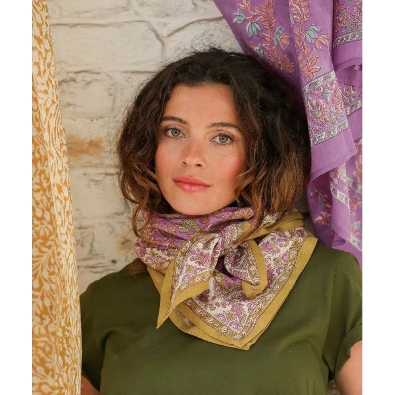 Foulard Petit format | Mina Violette Pistache