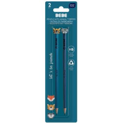 Lot de 2 crayons de papier animaux