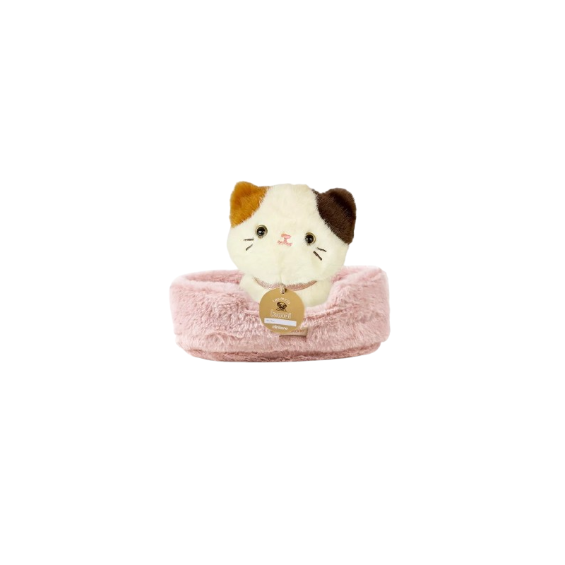 Peluche de 18 cm son panier | Kimi le chat