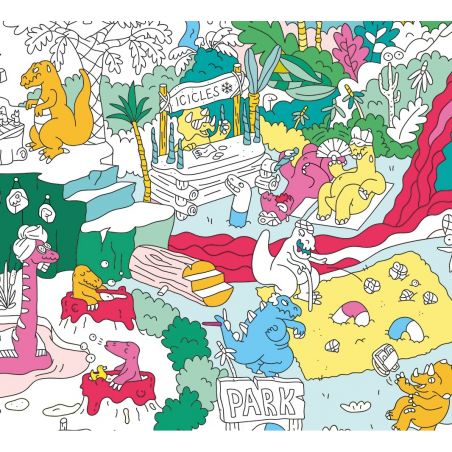 Poster à colorier Dinos Poster à colorier Dinos