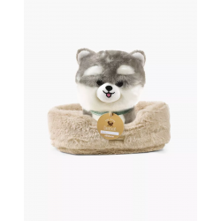 Peluche de 18 cm son panier | Aïko le chien